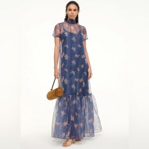 Staud Calluna Dress in Botanical Navy